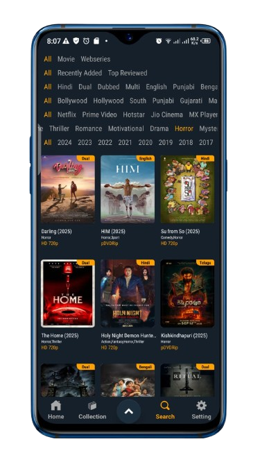 Horror Movies Streaming
